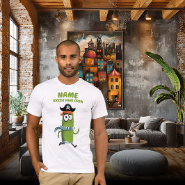 Grappige Pirate Cactus Voetbal Fans Crew | Custom T-shirt