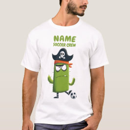 Grappige Pirate Cactus Voetbalploeg | Aangepaste s T-shirt