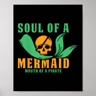 Grappige Pirate Outfit Freebooter Buccaneer Caribb Poster