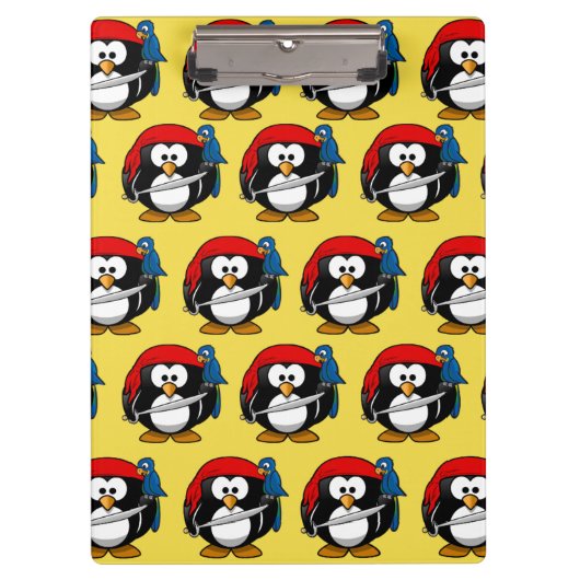 Grappige Pirate Pinguin Klembord (Voorkant)