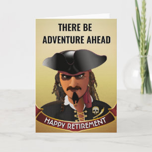 Grappige Piratenpensioenfeestje Kaart