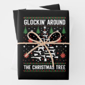 Grappige Pistolen Lelijke kersttruien voor Pistool Inpakpapier Vel (In situ)