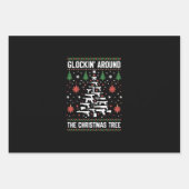 Grappige Pistolen Lelijke kersttruien voor Pistool Inpakpapier Vel (Voorkant)