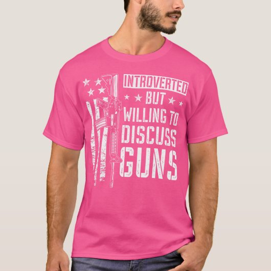 Grappige Pistool grap T-shirt (Voorkant)