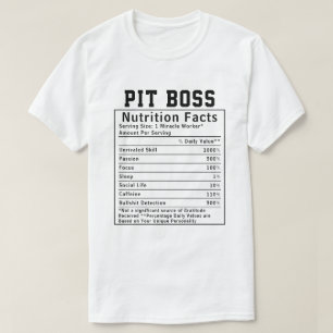 Grappige Pit Boss Voedingsfeiten Casino Personeel  T-shirt
