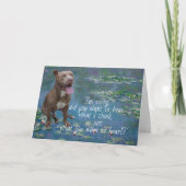 Grappige Pit Bull Kaart (Voorkant)