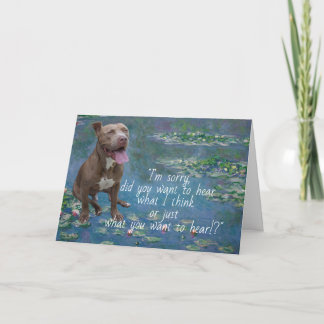 Grappige Pit Bull Kaart