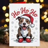 Grappige Pit Bull Kerstman Pittbull Kersthond