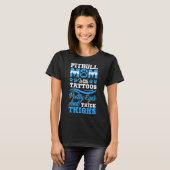 Grappige Pit Bull Mam Fitted T-shirt (Voorkant volledig)