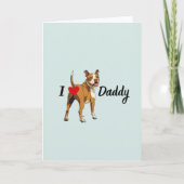 Grappige Pitbull Dog Bum Heart Pit Bull Vaderdag Kaart (Voorkant)