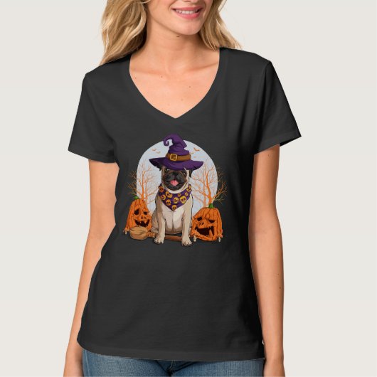 Grappige Pitbull Halloween T-shirt (Voorkant)