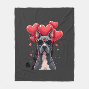 Grappige Pitbull Hart Valentijnsdag Hond Vader Moe Fleece Deken