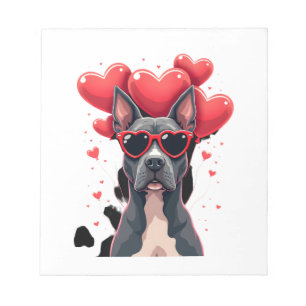 Grappige Pitbull Hart Valentijnsdag Hond Vader Moe Notitieblok