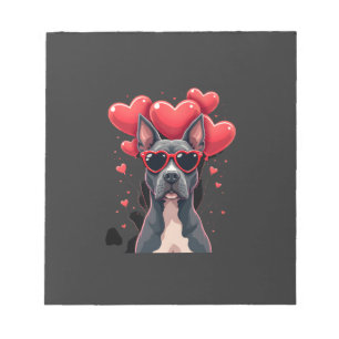 Grappige Pitbull Hart Valentijnsdag Hond Vader Moe Notitieblok