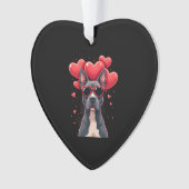 Grappige Pitbull Hart Valentijnsdag Hond Vader Moe Ornament (voorkant)