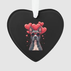 Grappige Pitbull Hart Valentijnsdag Hond Vader Moe Ornament