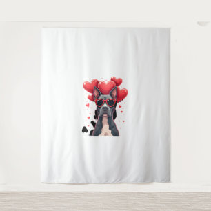 Grappige Pitbull Hart Valentijnsdag Hond Vader Moe Wandkleed