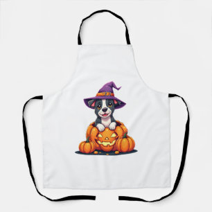 Grappige Pitbull Heks Pompoen Hond Halloween Manne Schort