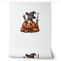 Grappige Pitbull Heksenpompoen Hond Halloween Mann