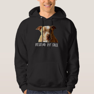 Grappige Pitbull Hond Rustende Pit gezicht Hoodie