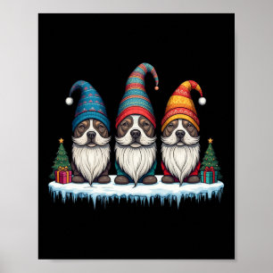 Grappige Pitbull Kabouters Kerst Kabouter Vrouwen Poster