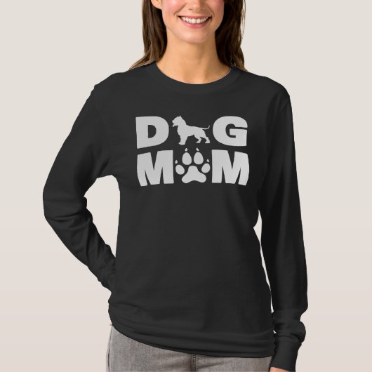 Grappige Pitbull Voor Hond Moeder Liefde R T-shirt (Voorkant)