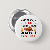 Grappige Pitmaster Byrbecue Ribs - Ik rook vlees B Ronde Button 5,7 Cm (Voorkant /achterkant)