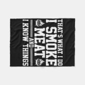 Grappige Pitmaster I Smoke Meat BBQ Smoker Grill G Fleece Deken (Voorkant (Horizontaal))