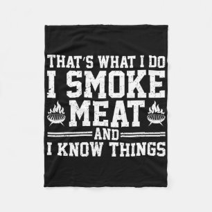 Grappige Pitmaster I Smoke Meat BBQ Smoker Grill G Fleece Deken