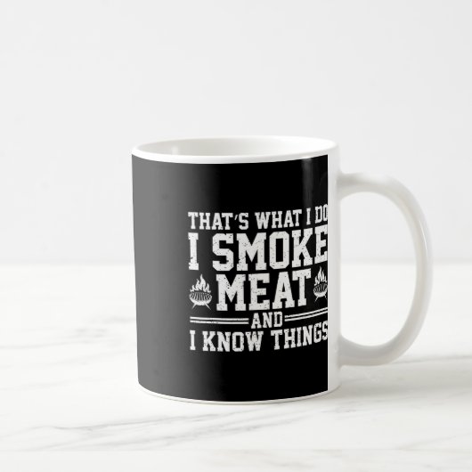 Grappige Pitmaster I Smoke Meat BBQ Smoker Grill G Koffiemok (Rechts)