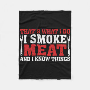 Grappige Pitmaster - Ik rook vlees BBQ roker grill Fleece Deken