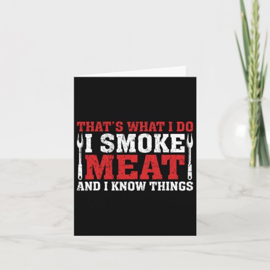 Grappige Pitmaster - Ik rook vlees BBQ roker grill Kaart (Voorkant)
