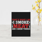 Grappige Pitmaster - Ik rook vlees BBQ roker grill Kaart (Gele Bloem)