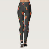 Grappige pittige chili in brand leggings (Achterkant)