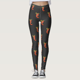Grappige pittige chili in brand leggings