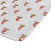 Grappige pittige chili in brand snijplank (Hoek)