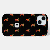 Grappige pittige chili op vuur patroon Case-Mate iPhone case (Achterkant (horizontaal))