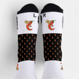 Grappige pittige chili op vuur patroon sokken