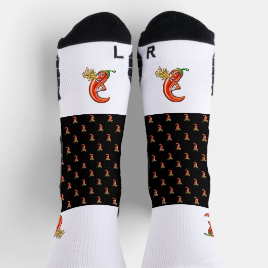 Grappige pittige chili op vuur patroon sokken (Top)