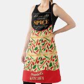 Grappige pittige hete pepers rood groen schort (Insitu)