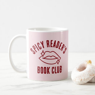 Grappige pittige lezersboekclub roze koffiemok