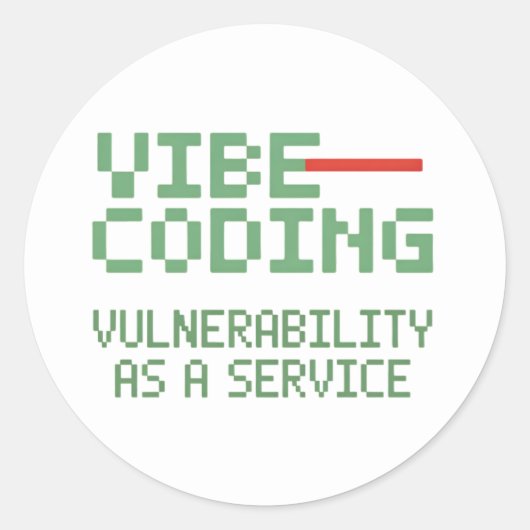 grappige pixel-art Cybersecurity netwerk Ronde Sticker (Voorkant)