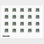 grappige pixel-art Cybersecurity netwerk Ronde Sticker (Vel)