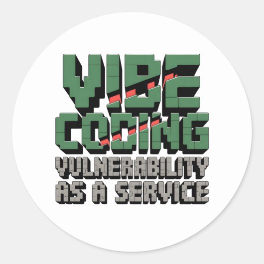grappige pixel-art Cybersecurity netwerk Ronde Sticker (Voorkant)