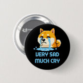 Grappige pixel-art Shiba Inu-hond meme Ronde Button 5,7 Cm (Voorkant /achterkant)