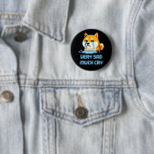 Grappige pixel-art Shiba Inu-hond meme Ronde Button 5,7 Cm (In situ)