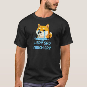 Grappige pixel art Shiba Inu hond meme T-shirt