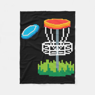 Grappige Pixel Disc Golf Tee Speler Sket Golfer Go Fleece Deken