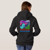 Grappige Pixel Gamer Gepixelde dinosaurus-illustra Hoodie (Achterkant volledig)