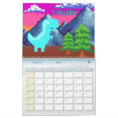 Grappige Pixel Gamer Gepixelde dinosaurus-illustra Kalender (Jan 2027)